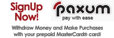 Deposit to your gaming account by Paxum wallet